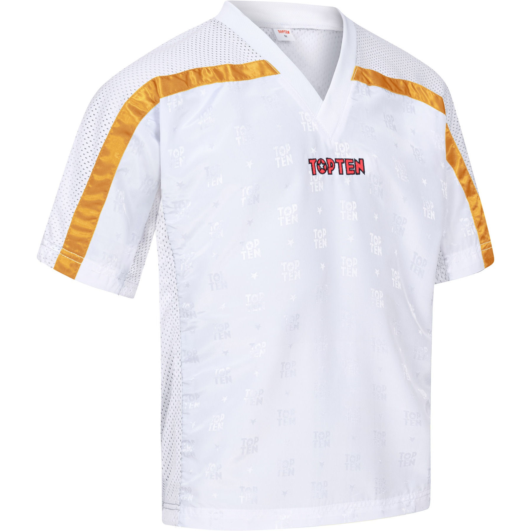 TOP TEN T-shirt - Mesh - Wit / Goud TOP TEN T-shirt - Mesh - Wit / Goud