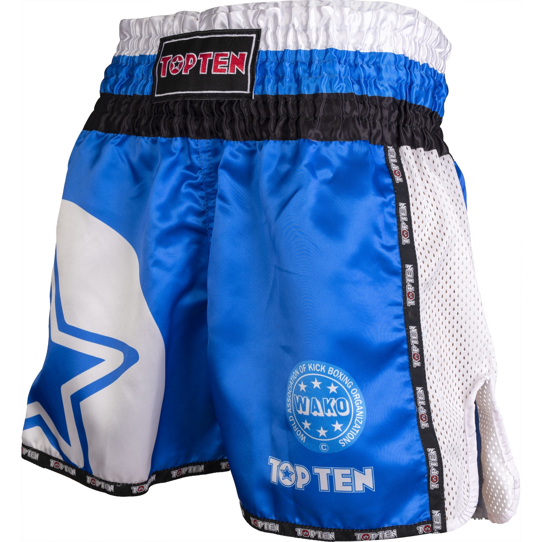TOP TEN Kickboks-broekje - WAKO Star - Blauw TOP TEN Kickboks-broekje - WAKO Star - Blauw