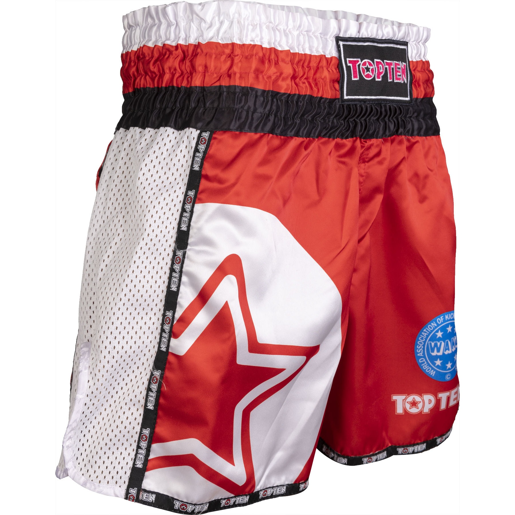 TOP TEN Kickboks-broekje - WAKO Star - Rood TOP TEN Kickboks-broekje - WAKO Star - Rood