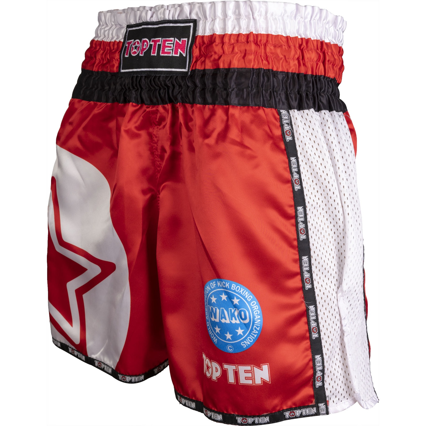 TOP TEN Kickboks-broekje - WAKO Star - Rood TOP TEN Kickboks-broekje - WAKO Star - Rood