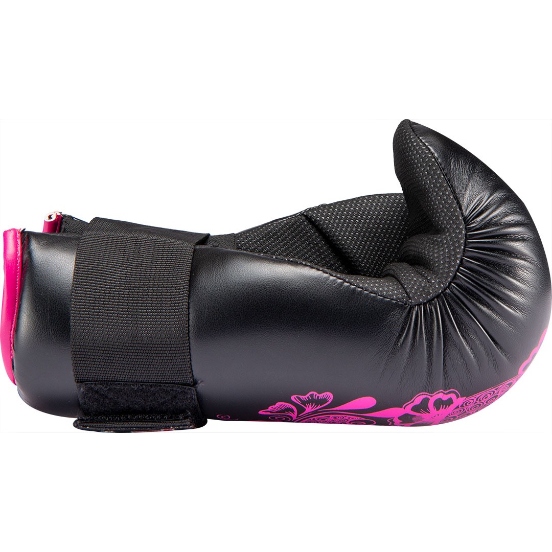 TOP TEN Point Fighting handschoenen - Flowers - Zwart / Roze TOP TEN Point Fighting handschoenen - Flowers - Zwart / Roze