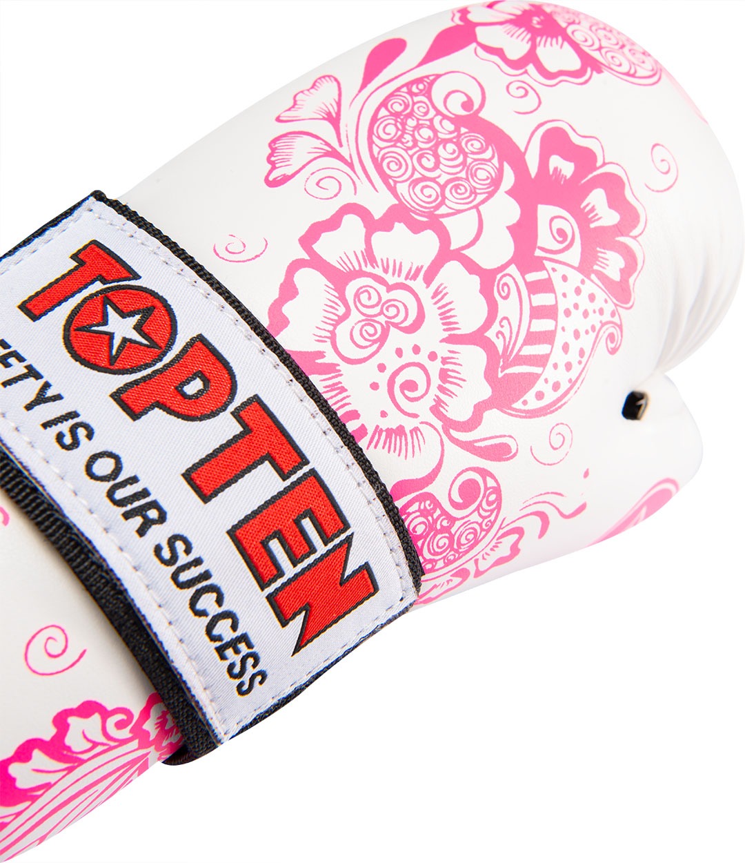 TOP TEN Point Fighting handschoenen - Flowers - Wit / Roze TOP TEN Point Fighting handschoenen - Flowers - Wit / Roze