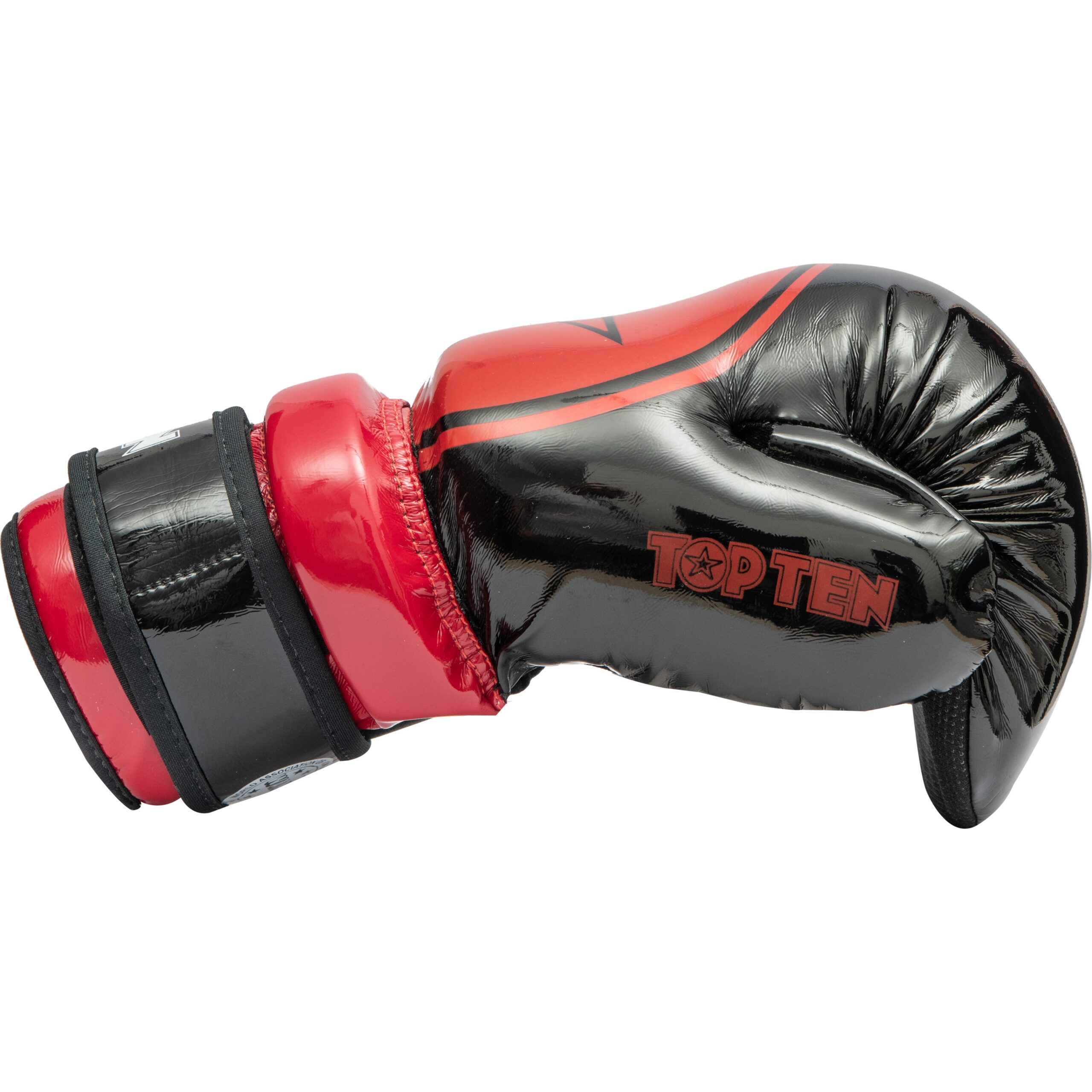 TOP TEN Pointfighting-handschoen - Glossy Block Star - Zwart / Rood TOP TEN Pointfighting-handschoen - Glossy Block Star - Zwart / Rood
