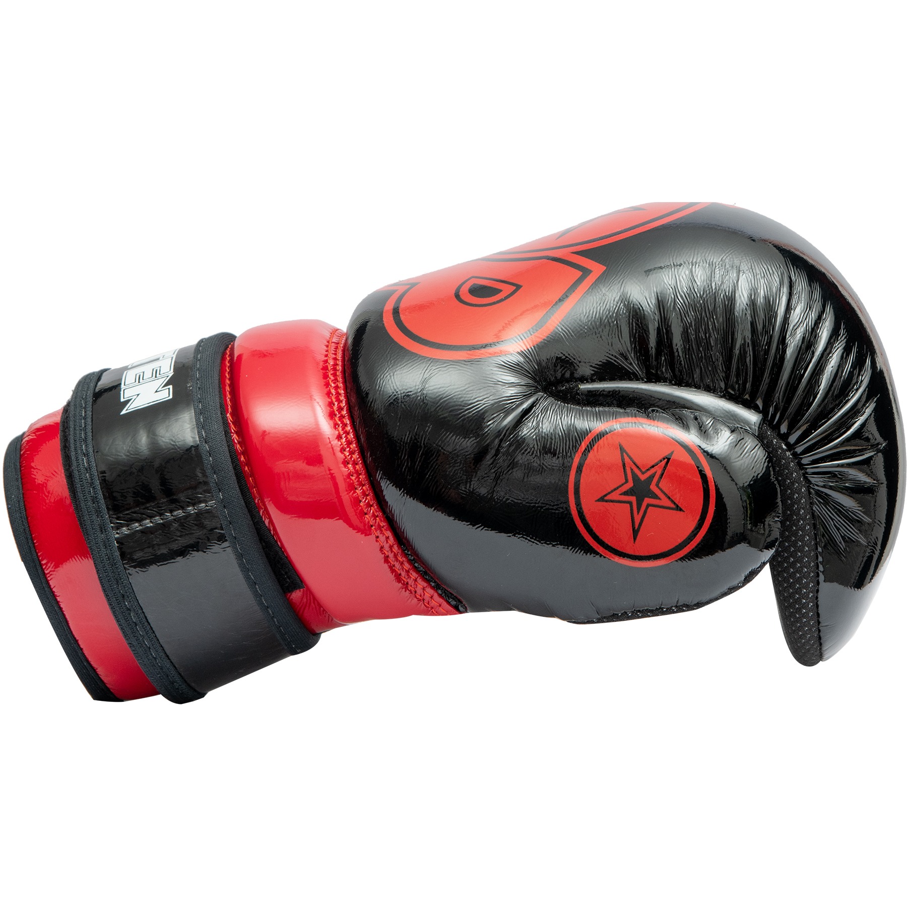 TOP TEN Point Fighting-handschoen - Glossy Block - Zwart / Rood TOP TEN Point Fighting-handschoen - Glossy Block - Zwart / Rood