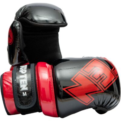 TOP TEN Point Fighting-handschoen - Glossy Block - Zwart / Rood TOP TEN Point Fighting-handschoen - Glossy Block - Zwart / Rood