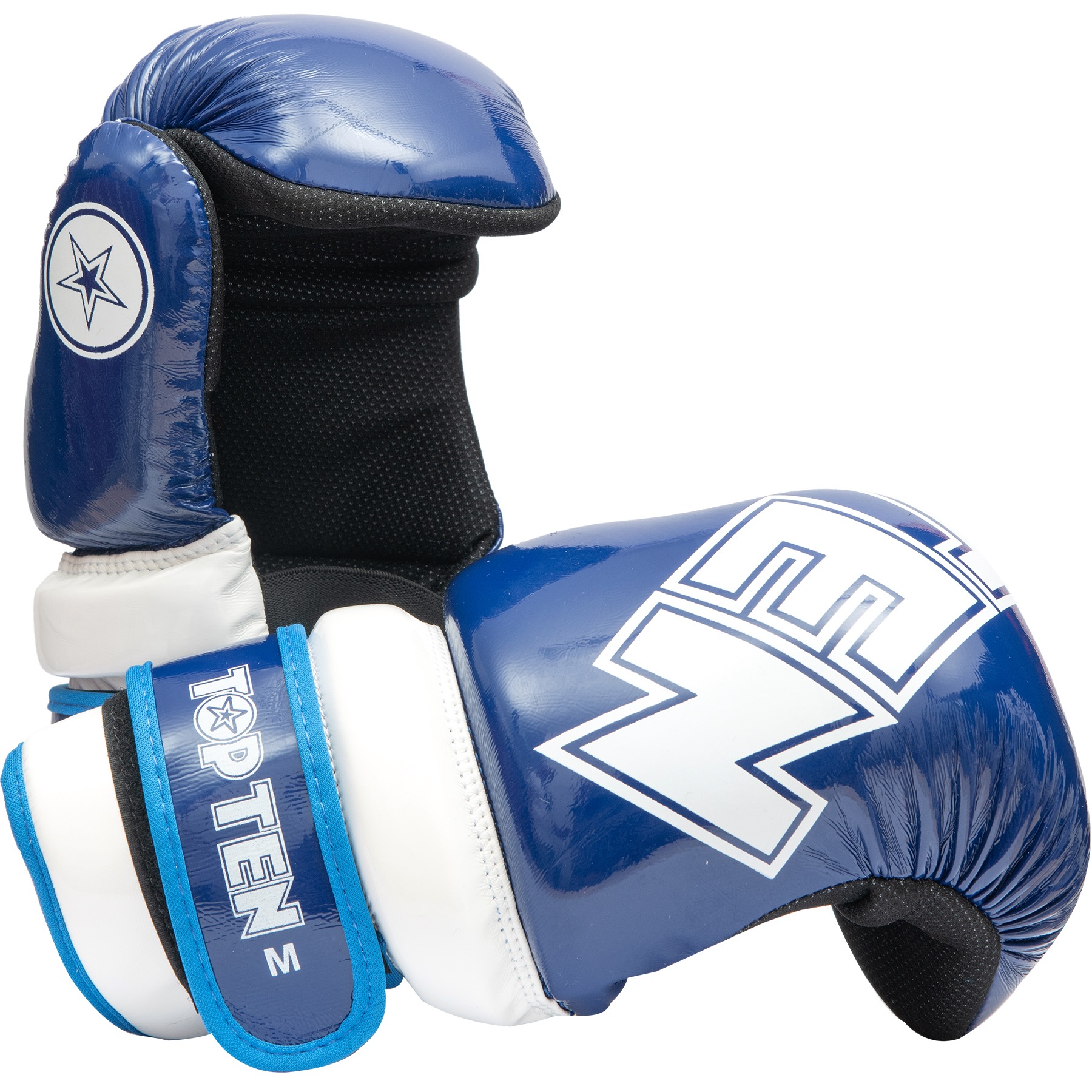 TOP TEN Point Fighting handschoen - Glossy Block - Rood / Wit TOP TEN Point Fighting handschoen - Glossy Block - Rood / Wit