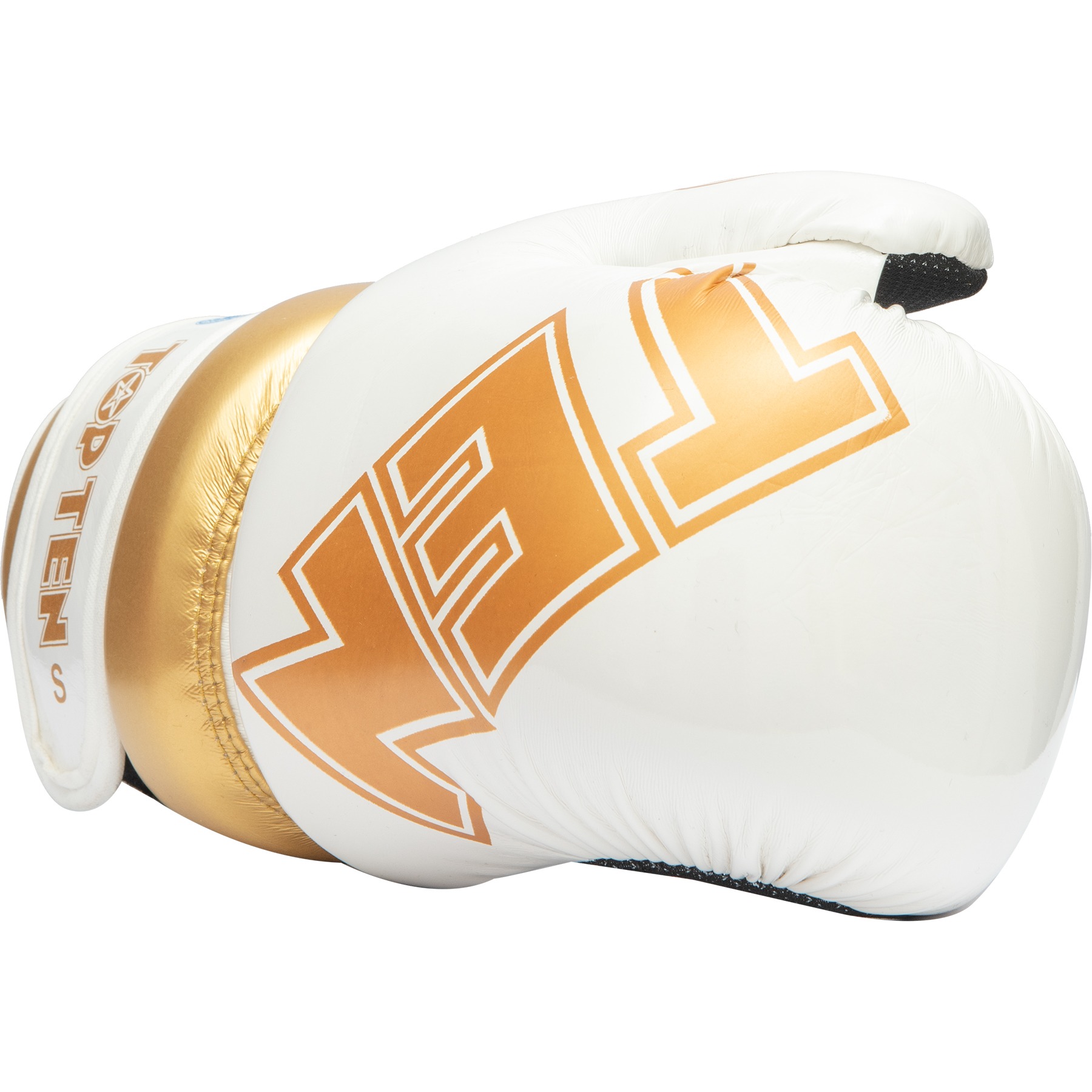 TOP TEN Point Fighting handschoen - Glossy Block - Wit / Goud TOP TEN Point Fighting handschoen - Glossy Block - Wit / Goud