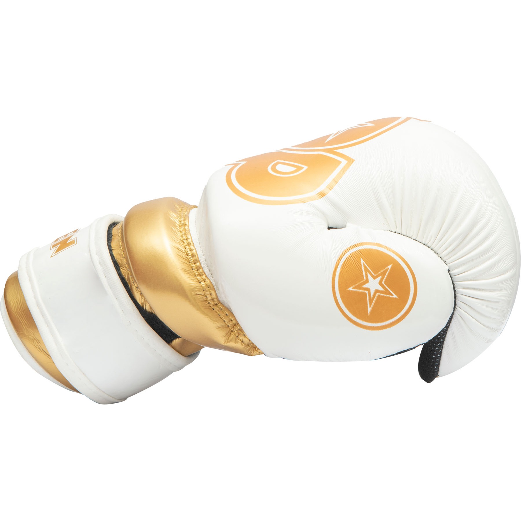 TOP TEN Point Fighting handschoen - Glossy Block - Wit / Goud TOP TEN Point Fighting handschoen - Glossy Block - Wit / Goud