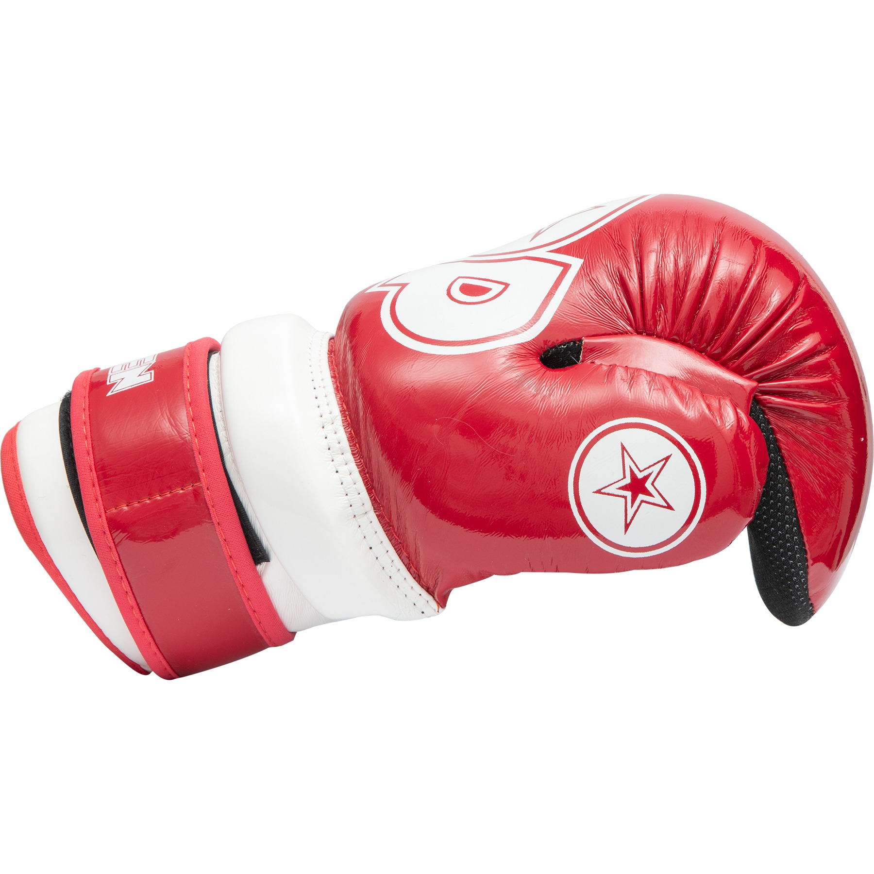 TOP TEN Point Fighting handschoen - Glossy Block - Rood / Wit TOP TEN Point Fighting handschoen - Glossy Block - Rood / Wit