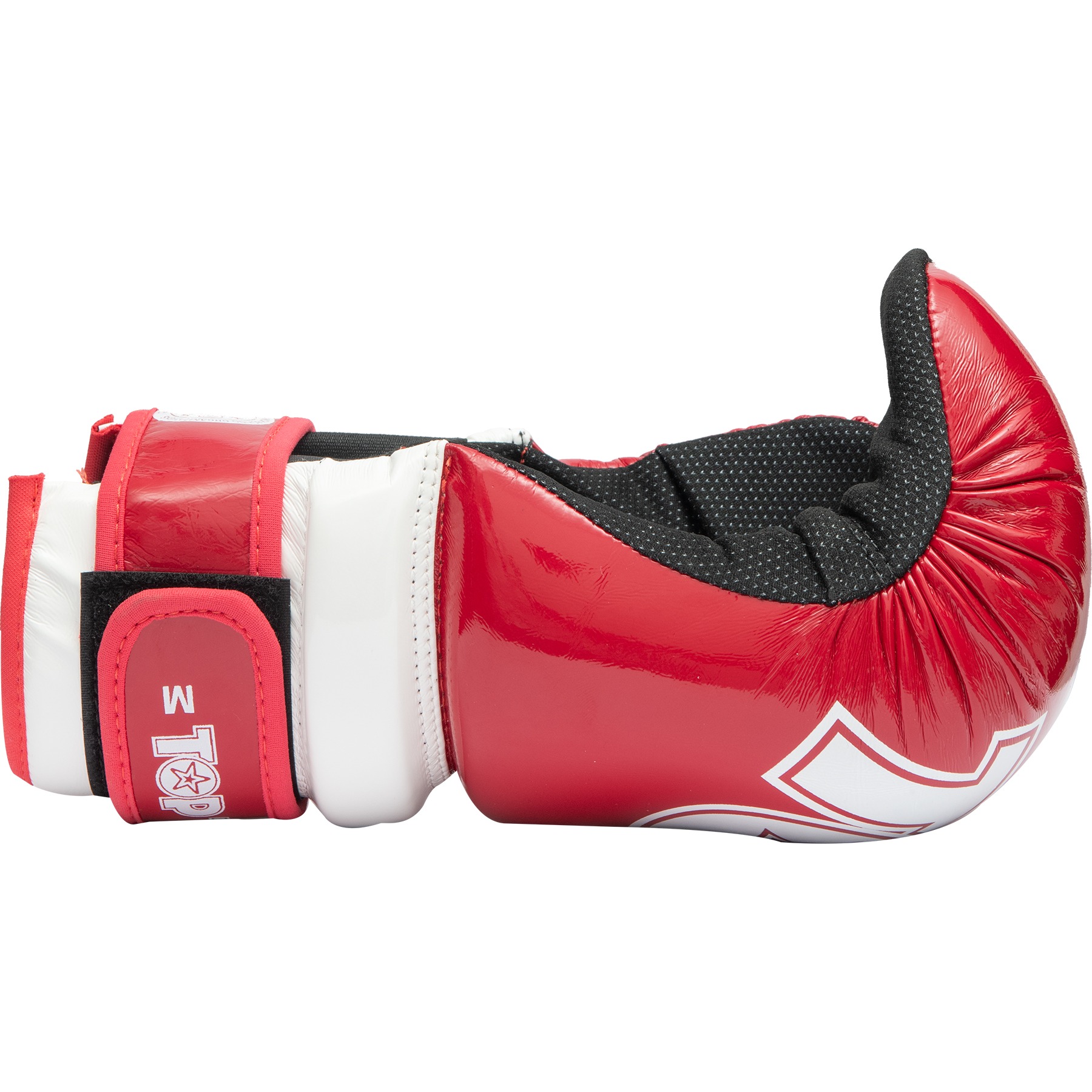 TOP TEN Point Fighting handschoen - Glossy Block - Rood / Wit TOP TEN Point Fighting handschoen - Glossy Block - Rood / Wit