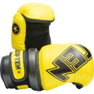 TOP TEN Pointfighting-handschoen - Glossy Block - Geel / Zwart