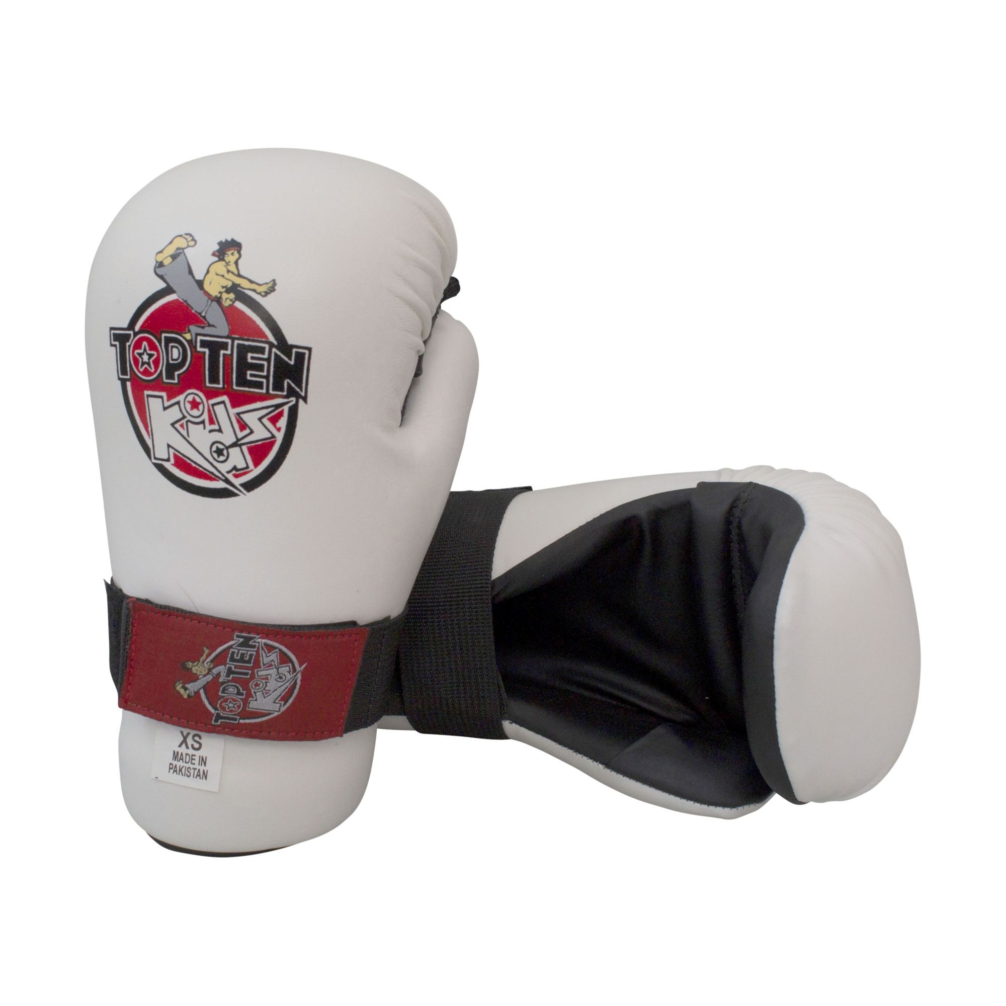 TOP TEN Point Fighting-handschoen - Glossy Block - Zwart / Rood TOP TEN Point Fighting-handschoen - Glossy Block - Zwart / Rood