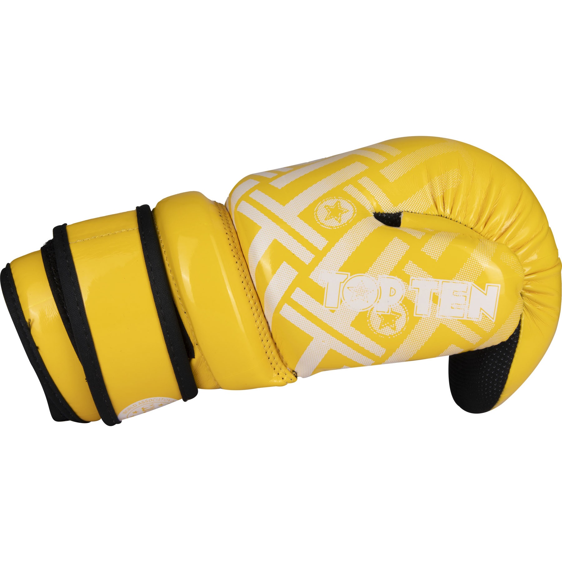 TOP TEN Point Fighting handschoen - Glossy Block PRISM - Geel TOP TEN Point Fighting handschoen - Glossy Block PRISM - Geel
