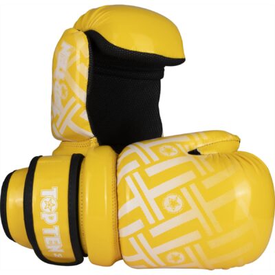 TOP TEN Point Fighting handschoen - Glossy Block PRISM - Geel TOP TEN Point Fighting handschoen - Glossy Block PRISM - Geel