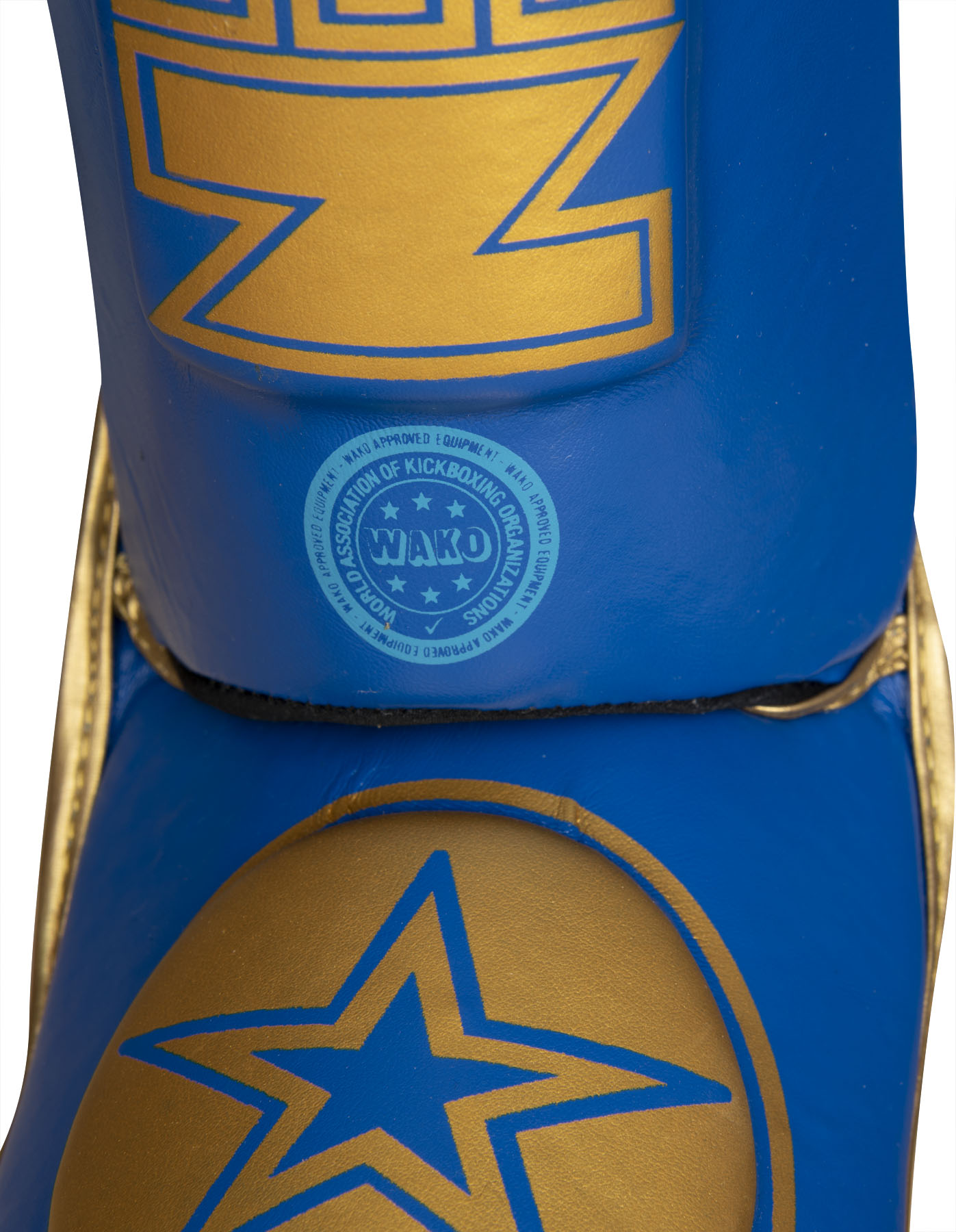 TOP TEN Scheen- en wreefbeschermer - Star Light WAKO - Blauw / Goud TOP TEN Scheen- en wreefbeschermer - Star Light WAKO - Blauw / Goud