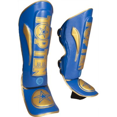 TOP TEN Scheen- en wreefbeschermer - Star Light WAKO - Blauw / Goud TOP TEN Scheen- en wreefbeschermer - Star Light WAKO - Blauw / Goud