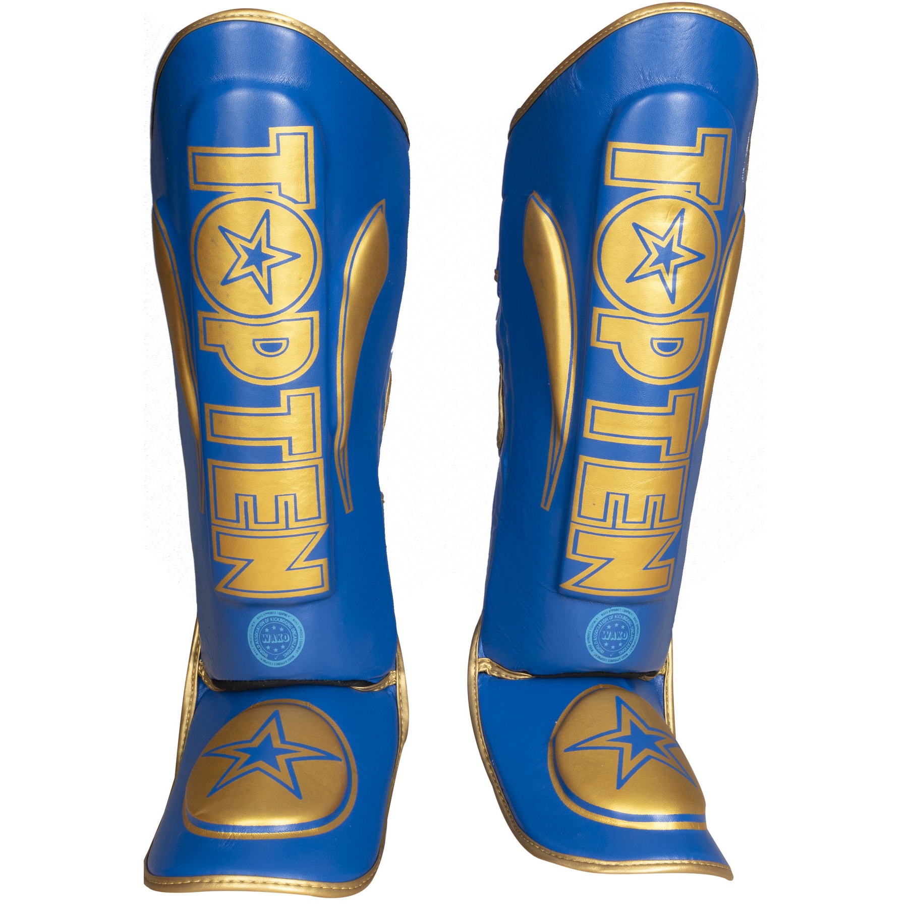 TOP TEN Scheen- en wreefbeschermer - Star Light WAKO - Blauw / Goud TOP TEN Scheen- en wreefbeschermer - Star Light WAKO - Blauw / Goud