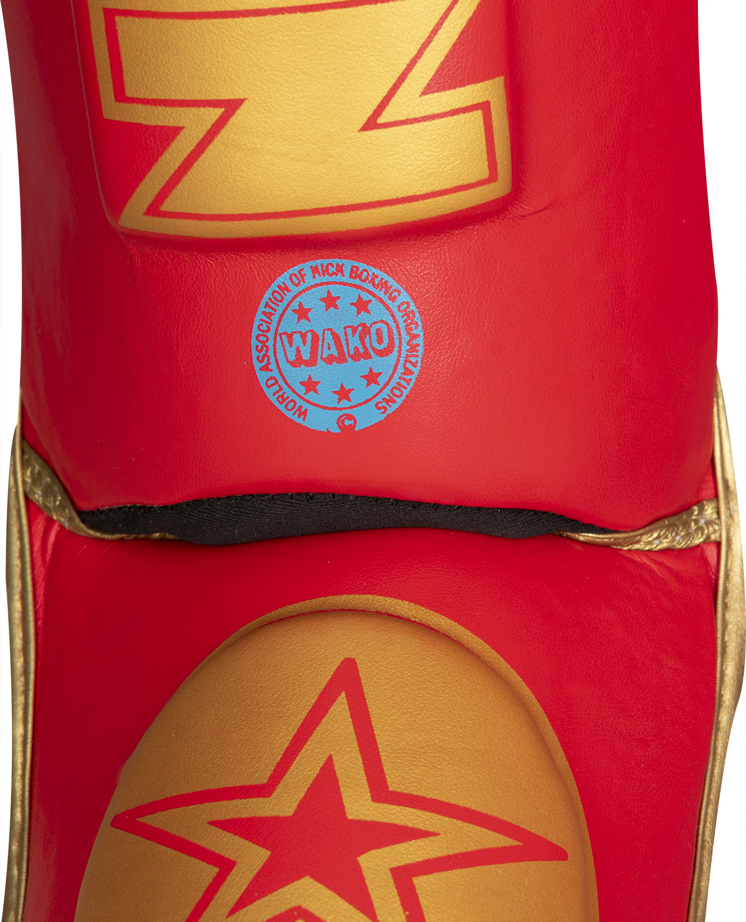 TOP TEN Scheen- en wreefbeschermer - Star Light WAKO - Rood / Goud TOP TEN Scheen- en wreefbeschermer - Star Light WAKO - Rood / Goud