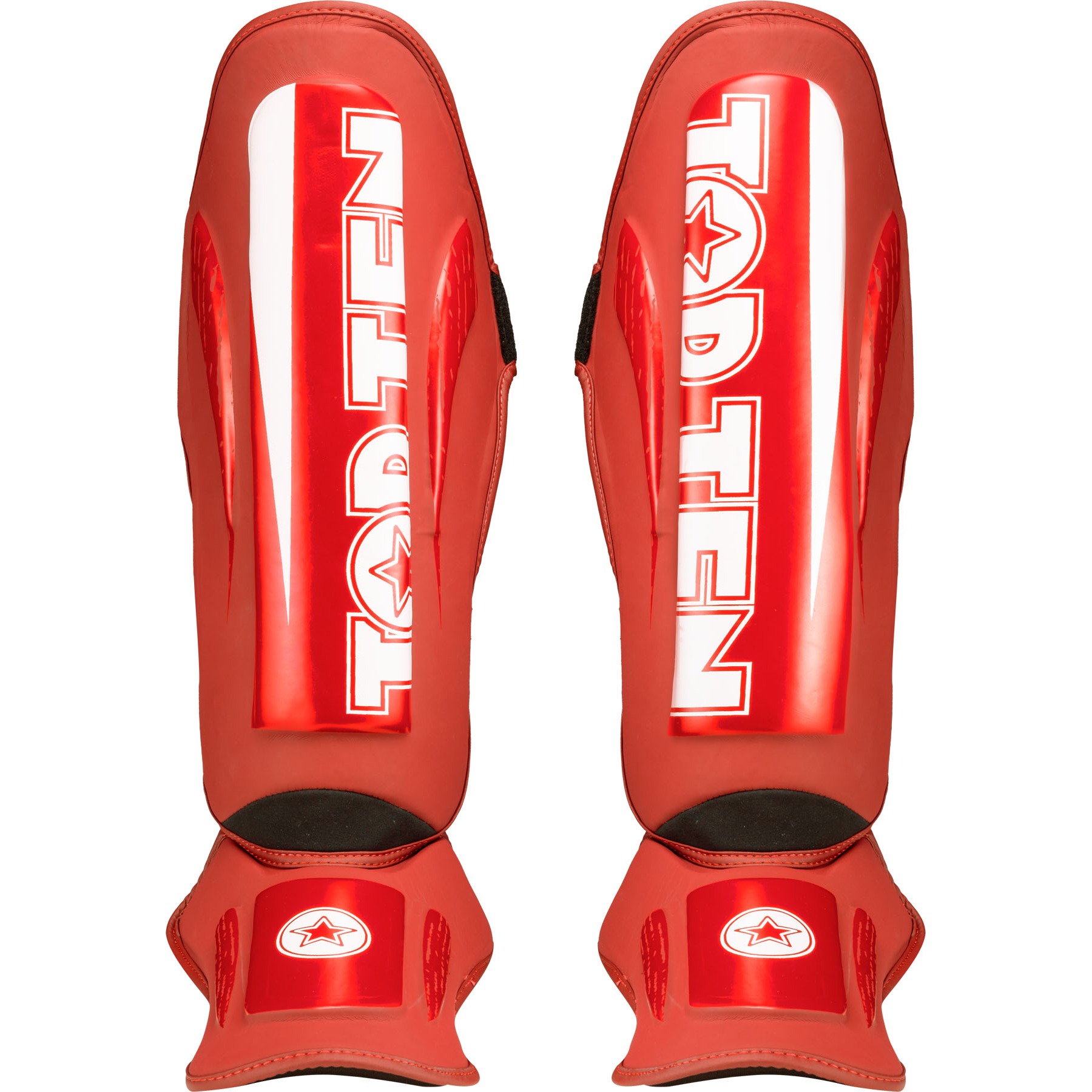 TOP TEN Scheen- en wreefbeschermer - WAKO Marks WAKO Approved - Rood TOP TEN Scheen- en wreefbeschermer - WAKO Marks WAKO Approved - Rood