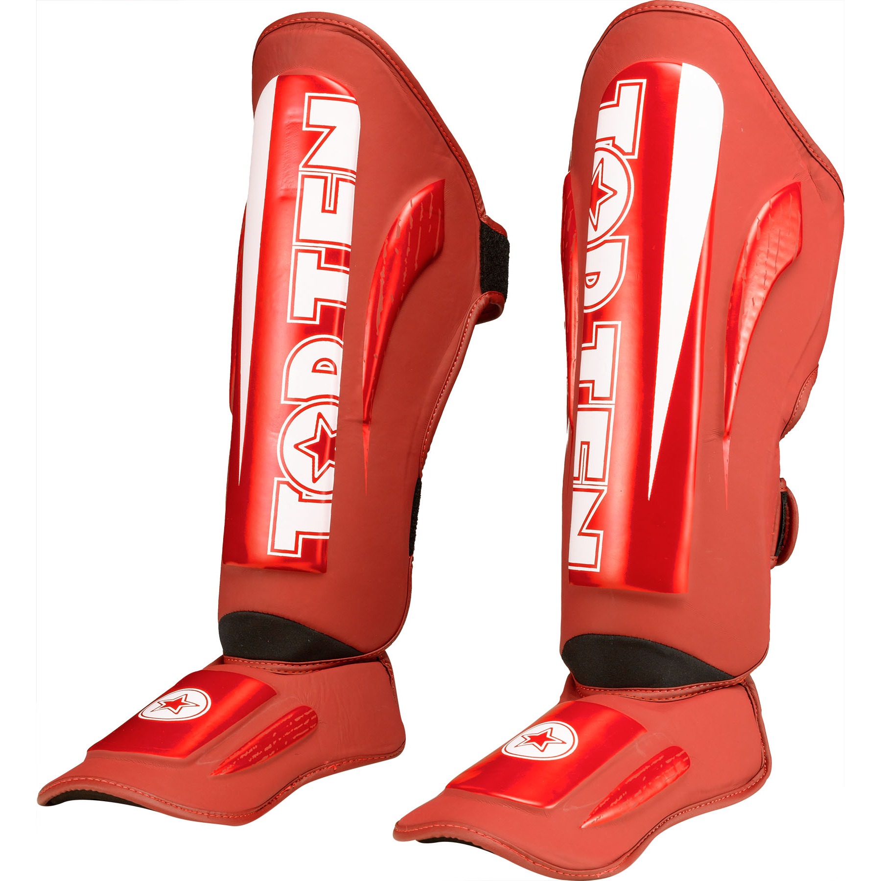 TOP TEN Scheen- en wreefbeschermer - WAKO Marks WAKO Approved - Rood TOP TEN Scheen- en wreefbeschermer - WAKO Marks WAKO Approved - Rood