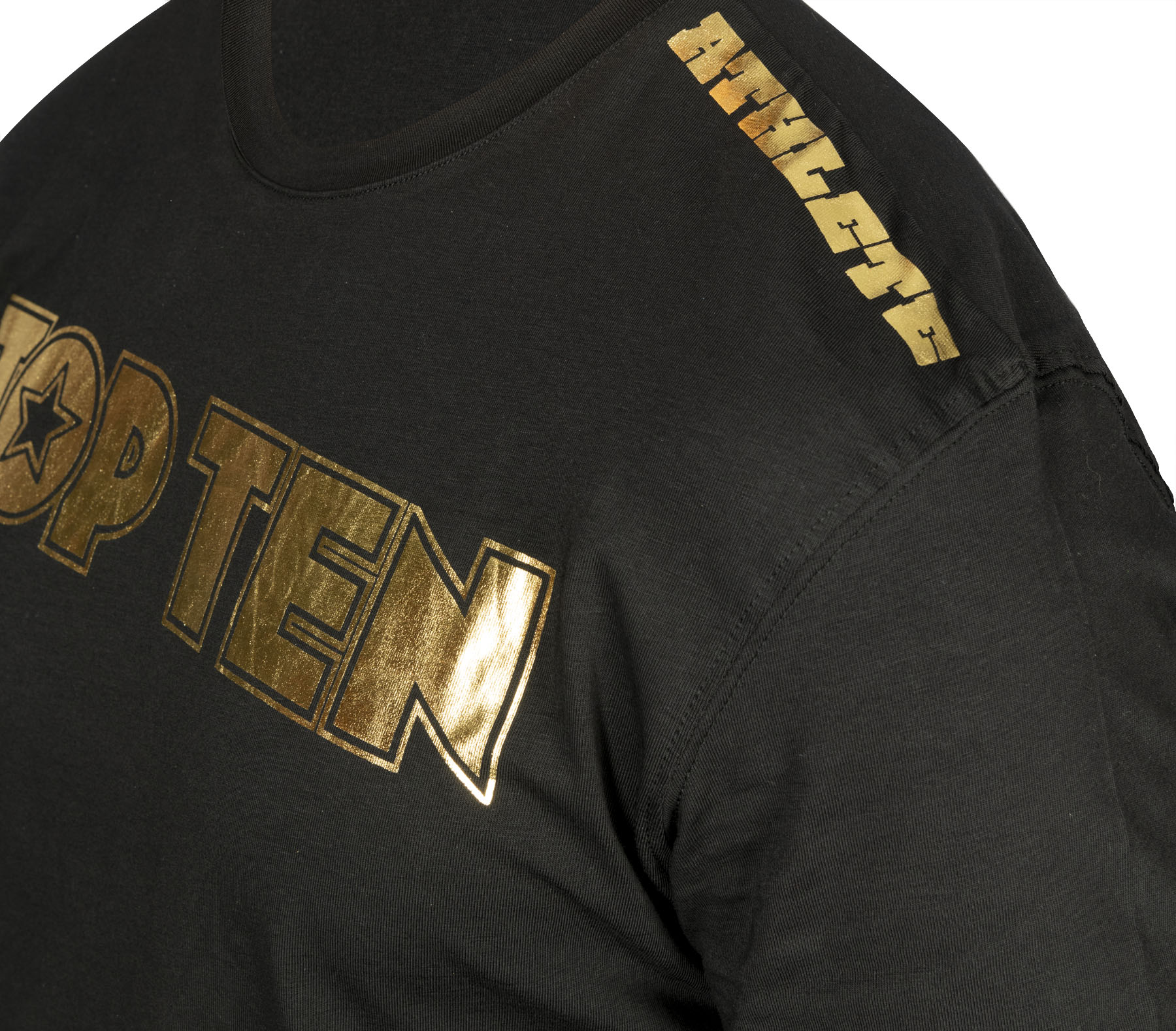 TOP TEN T-shirt - Athlete - Zwart / Goud TOP TEN T-shirt - Athlete - Zwart / Goud