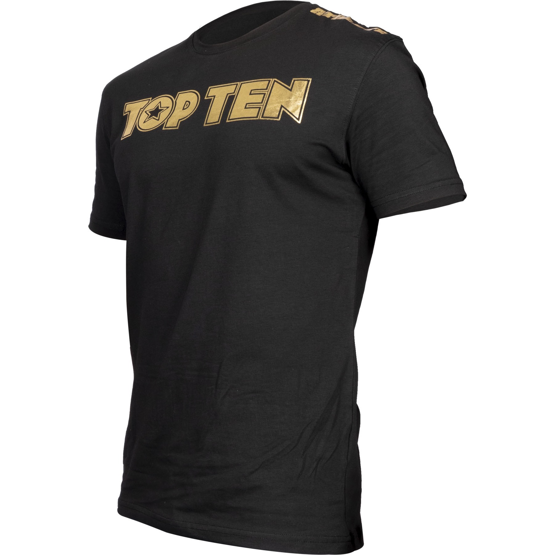 TOP TEN T-shirt - Athlete - Zwart / Goud TOP TEN T-shirt - Athlete - Zwart / Goud