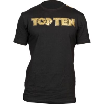 TOP TEN T-shirt - Athlete - Zwart / Goud TOP TEN T-shirt - Athlete - Zwart / Goud