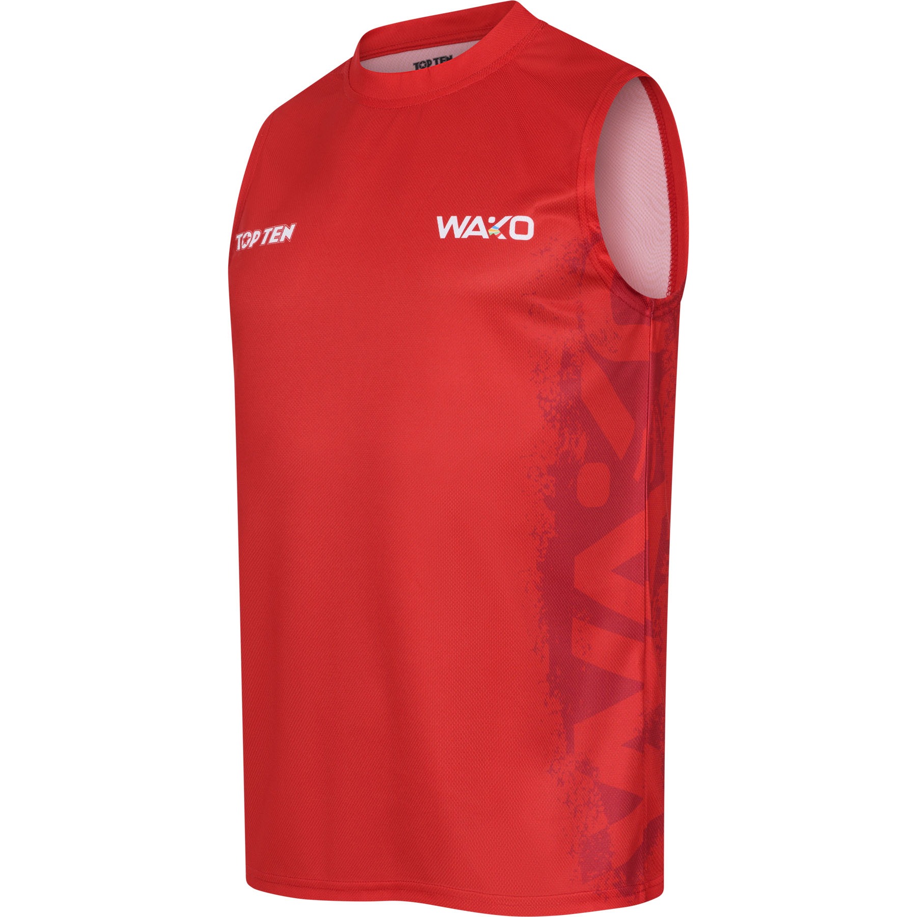 TOP TEN T-shirt - WAKO Kick Light - Rood TOP TEN T-shirt - WAKO Kick Light - Rood