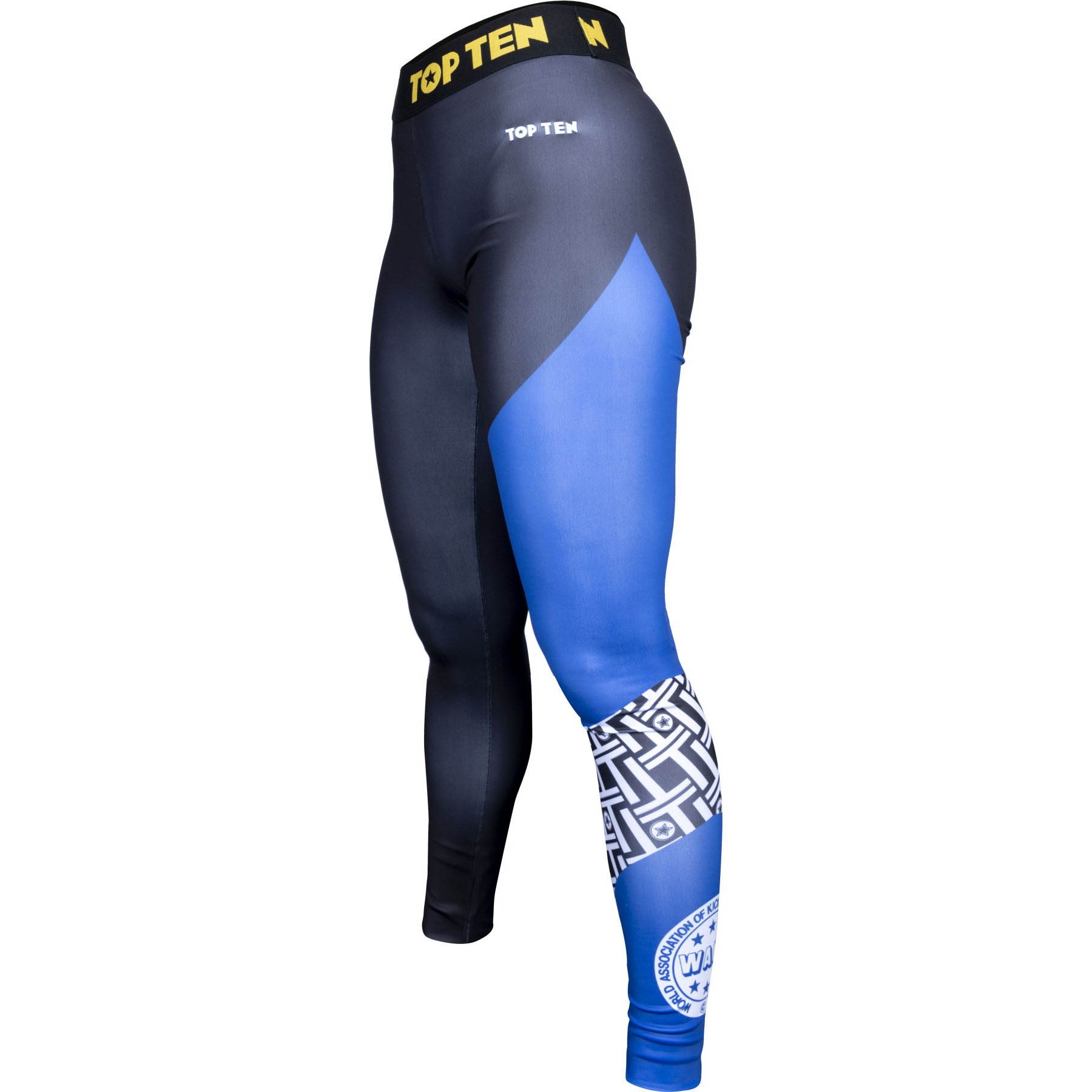 TOP TEN Sportlegging - WAKO Icon - Zwart / Blauw TOP TEN Sportlegging - WAKO Icon - Zwart / Blauw
