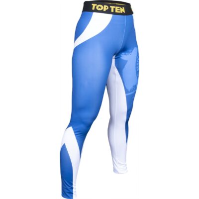 TOP TEN Sportlegging - WAKO Stretch - Blauw / Wit TOP TEN Sportlegging - WAKO Stretch - Blauw / Wit