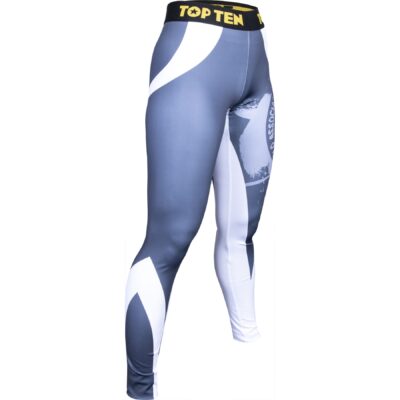 TOP TEN Sportlegging - WAKO Stretch - Wit / Grijs TOP TEN Sportlegging - WAKO Stretch - Wit / Grijs