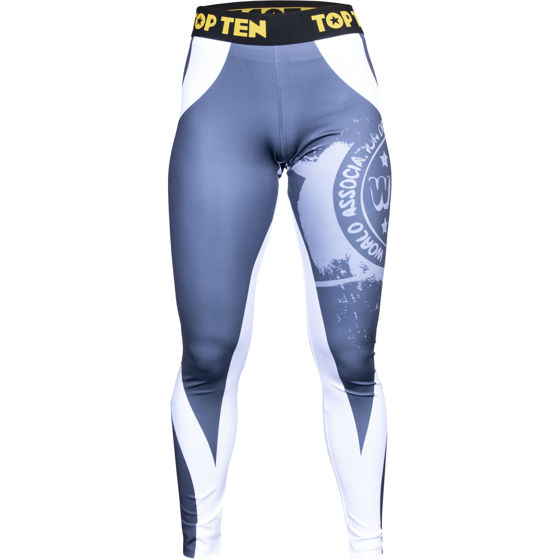 TOP TEN Sportlegging - WAKO Stretch - Wit / Grijs TOP TEN Sportlegging - WAKO Stretch - Wit / Grijs