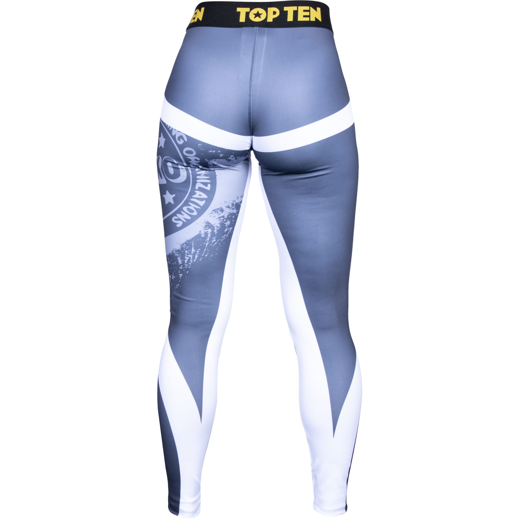 TOP TEN Sportlegging - WAKO Stretch - Wit / Grijs TOP TEN Sportlegging - WAKO Stretch - Wit / Grijs
