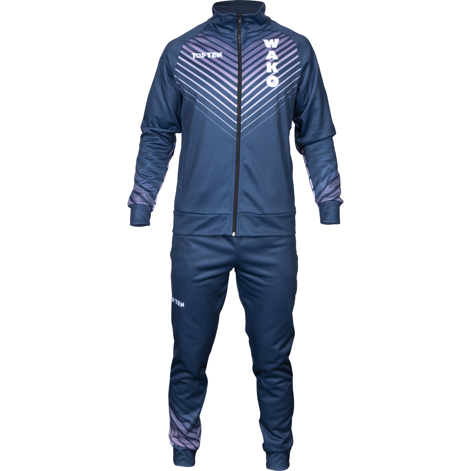 TOP TEN Trainingsjas - WAKO Territory - Wit / Blauw TOP TEN Trainingsjas - WAKO Territory - Wit / Blauw