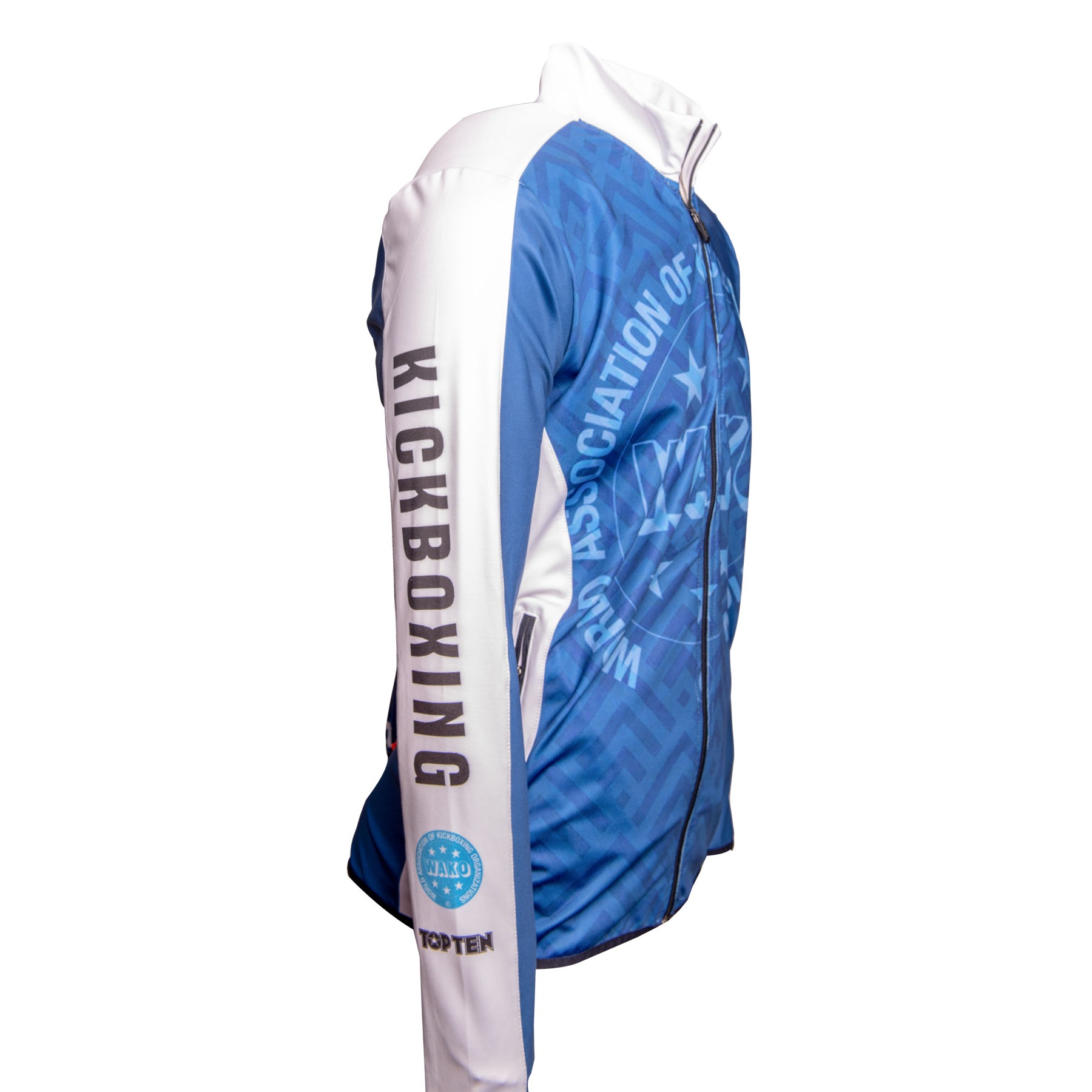 TOP TEN Trainingsjas - WAKO Emotion - Blauw / Wit TOP TEN Trainingsjas - WAKO Emotion - Blauw / Wit