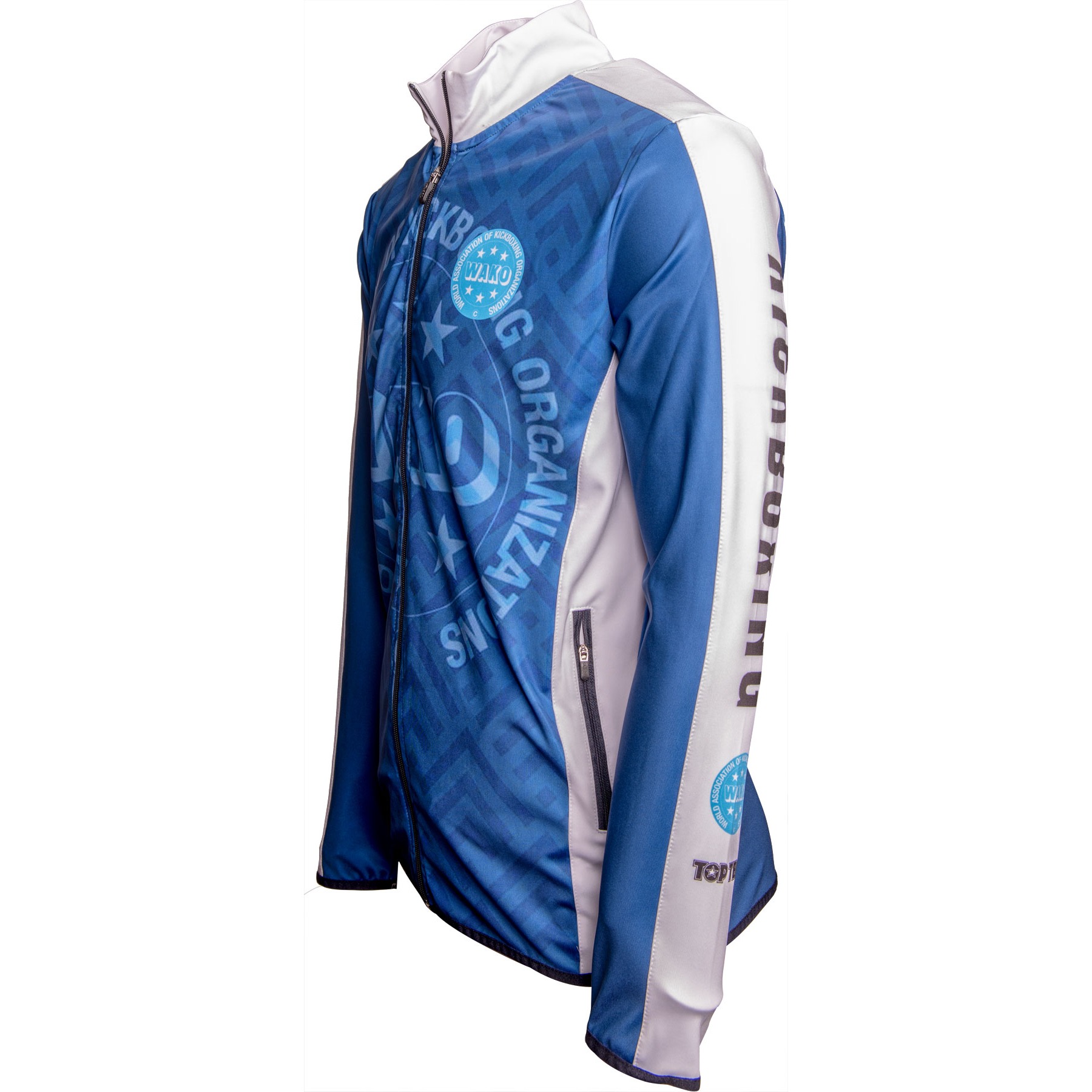 TOP TEN Trainingsjas - WAKO Emotion - Blauw / Wit TOP TEN Trainingsjas - WAKO Emotion - Blauw / Wit