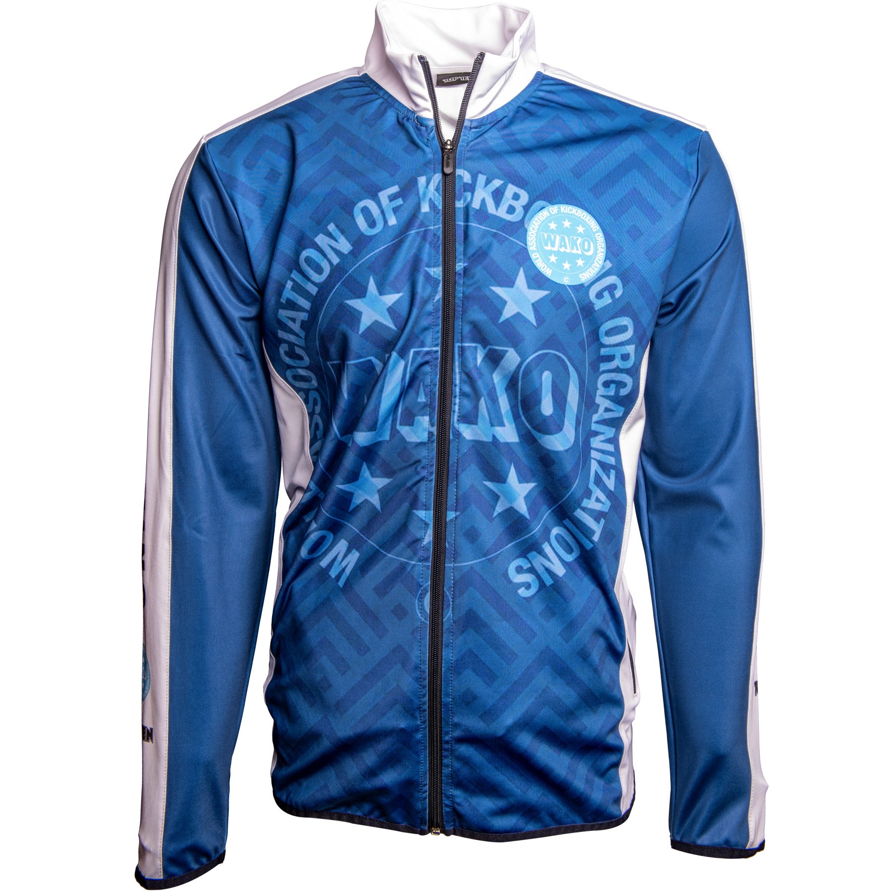 TOP TEN Trainingsjas - WAKO Emotion - Blauw / Wit TOP TEN Trainingsjas - WAKO Emotion - Blauw / Wit